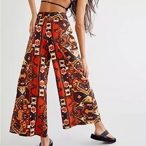 FREE PEOPLE Menocra Cropped Printed Pants